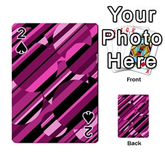 Magenta Pattern Playing Cards 54 Designs  by Valentinaart