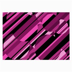 Magenta Pattern Large Glasses Cloth (2-side) by Valentinaart