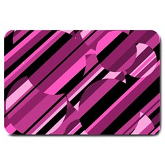 Magenta Pattern Large Doormat  by Valentinaart