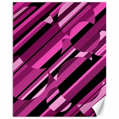 Magenta Pattern Canvas 11  X 14   by Valentinaart