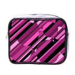 Magenta Pattern Mini Toiletries Bags by Valentinaart