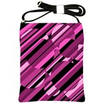 Magenta pattern Shoulder Sling Bags Front