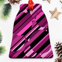 Magenta Pattern Bell Ornament (2 Sides) by Valentinaart