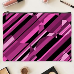 Magenta Pattern Cosmetic Bag (xxxl)  by Valentinaart