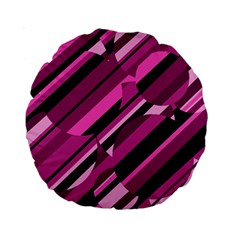 Magenta Pattern Standard 15  Premium Round Cushions by Valentinaart