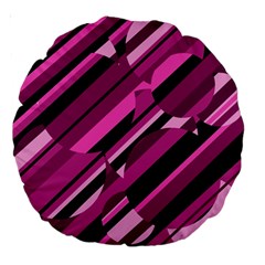 Magenta Pattern Large 18  Premium Round Cushions by Valentinaart