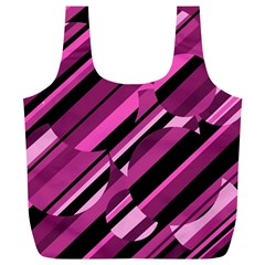 Magenta Pattern Full Print Recycle Bags (l)  by Valentinaart