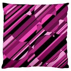 Magenta Pattern Large Flano Cushion Case (two Sides) by Valentinaart