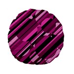 Magenta pattern Standard 15  Premium Flano Round Cushions Front