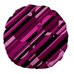 Magenta pattern Large 18  Premium Flano Round Cushions Front