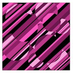 Magenta Pattern Large Satin Scarf (square) by Valentinaart