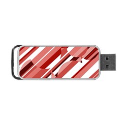 Orange Pattern Portable Usb Flash (one Side) by Valentinaart