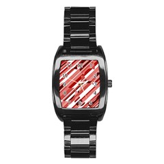 Orange Pattern Stainless Steel Barrel Watch