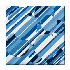 Blue Pattern Tile Coasters by Valentinaart