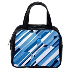 Blue Pattern Classic Handbags (one Side) by Valentinaart