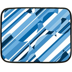 Blue Pattern Fleece Blanket (mini) by Valentinaart