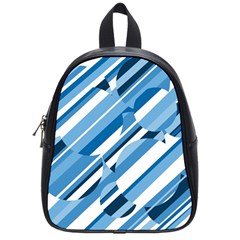 Blue Pattern School Bags (small)  by Valentinaart