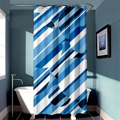 Blue Pattern Shower Curtain 36  X 72  (stall)  by Valentinaart