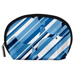 Blue pattern Accessory Pouches (Large)  Front