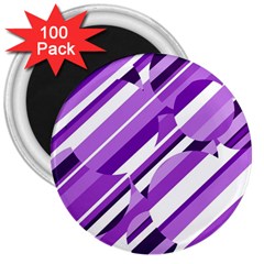 Purple Pattern 3  Magnets (100 Pack) by Valentinaart