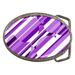 Purple Pattern Belt Buckles by Valentinaart