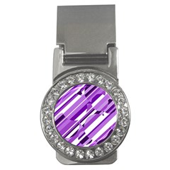 Purple Pattern Money Clips (cz)  by Valentinaart