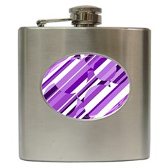 Purple Pattern Hip Flask (6 Oz) by Valentinaart