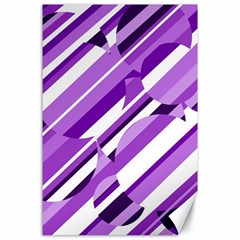 Purple Pattern Canvas 24  X 36  by Valentinaart