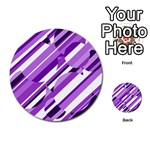 Purple pattern Multi-purpose Cards (Round)  Front 2