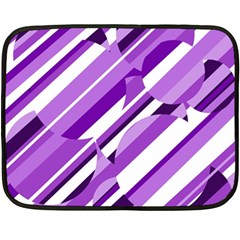 Purple Pattern Fleece Blanket (mini) by Valentinaart