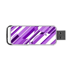 Purple Pattern Portable Usb Flash (one Side) by Valentinaart