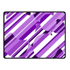 Purple Pattern Double Sided Fleece Blanket (small)  by Valentinaart