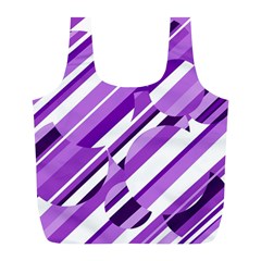 Purple Pattern Full Print Recycle Bags (l)  by Valentinaart