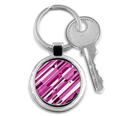 Magenta Pattern Key Chains (round)  by Valentinaart