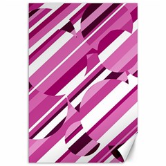 Magenta Pattern Canvas 12  X 18   by Valentinaart