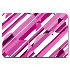 Magenta Pattern Large Doormat  by Valentinaart