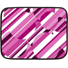 Magenta Pattern Fleece Blanket (mini) by Valentinaart