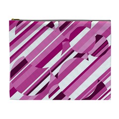 Magenta Pattern Cosmetic Bag (xl) by Valentinaart