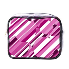 Magenta Pattern Mini Toiletries Bags by Valentinaart