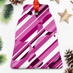 Magenta Pattern Bell Ornament (2 Sides) by Valentinaart