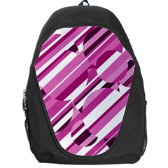 Magenta Pattern Backpack Bag by Valentinaart