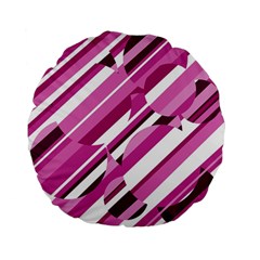 Magenta Pattern Standard 15  Premium Flano Round Cushions by Valentinaart