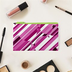 Magenta Pattern Cosmetic Bag (xs) by Valentinaart