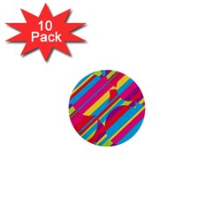 Colorful Summer Pattern 1  Mini Buttons (10 Pack)  by Valentinaart