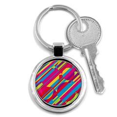 Colorful Summer Pattern Key Chains (round)  by Valentinaart