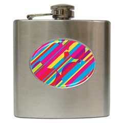 Colorful Summer Pattern Hip Flask (6 Oz) by Valentinaart