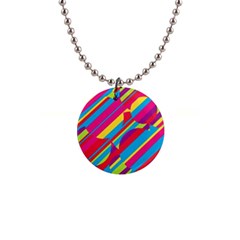 Colorful Summer Pattern Button Necklaces by Valentinaart