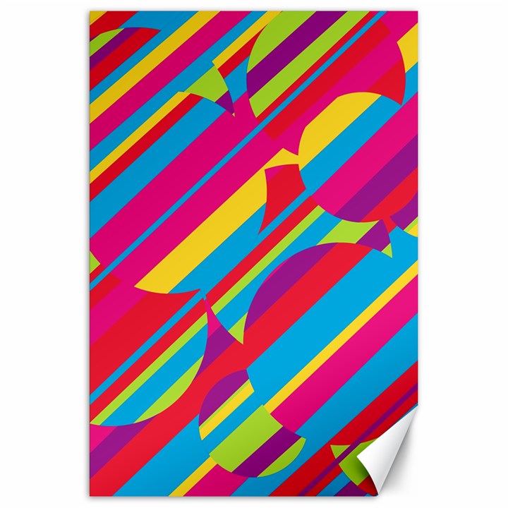 Colorful summer pattern Canvas 20  x 30  