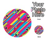 Colorful summer pattern Playing Cards 54 (Round)  Front - Club8