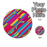 Colorful summer pattern Multi-purpose Cards (Round)  Back 2